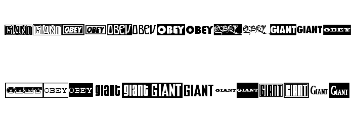 ObeyGiantPoster Font LOWERCASE