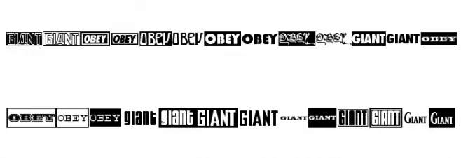 ObeyGiantPoster Fuentes MINÚSCULAS