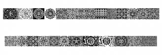 ObeyPatterns Schriftart Kleinbuchstaben