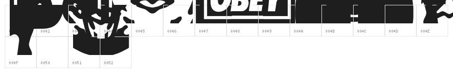 ObeyPuzzleCaps Character Map