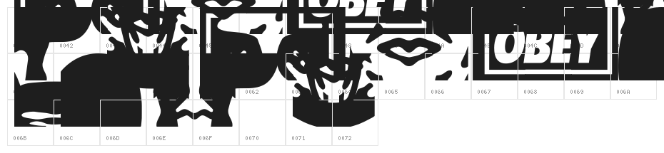 ObeyPuzzle Character Map