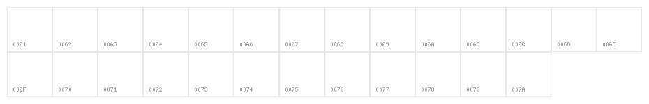ObeyXL1Caps Character Map