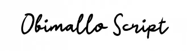 Obimallo Script Polices