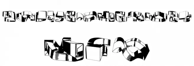 Object 3D Regular फ़ॉन्ट अपरकेस