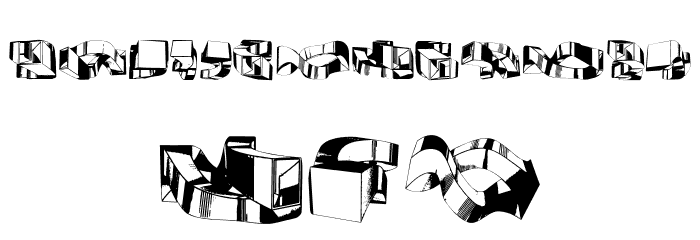 Object 3D Regular Font LOWERCASE