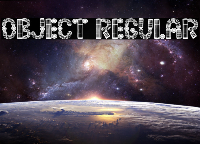 Object Regular Font examples