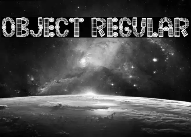 Object Regular Schriftart examples
