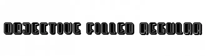 Objective Filled Regular  Frei Schriftart Herunterladen