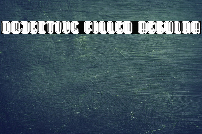 Objective Filled Regular Font examples