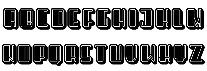 Objective Filled Regular Font LOWERCASE
