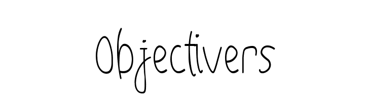 Objectivers  Frei Schriftart Herunterladen