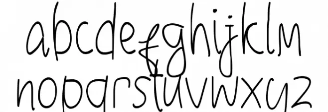 Objectivers Schriftart Kleinbuchstaben