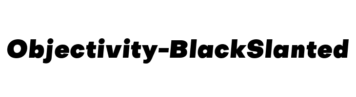 Objectivity-BlackSlanted Font