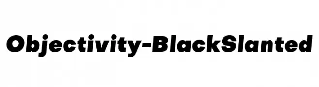 Objectivity-BlackSlanted  Скачать бесплатные шрифты