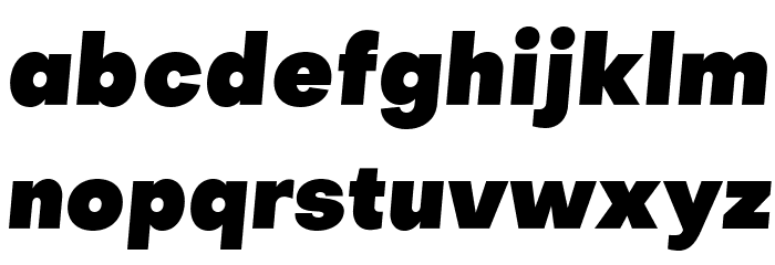 Objectivity-BlackSlanted Font LOWERCASE