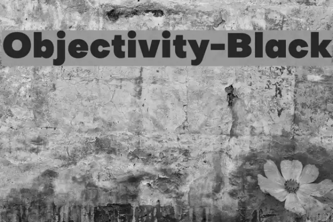Objectivity-Black Font examples