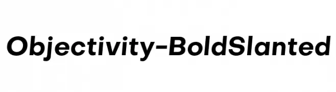 Objectivity-BoldSlanted  免费字体下载