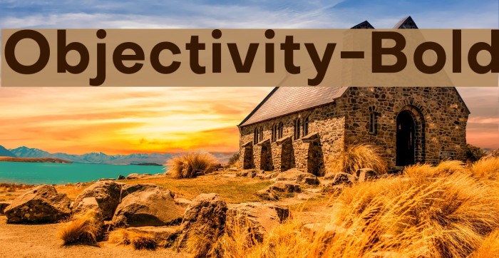 Objectivity-Bold Font examples