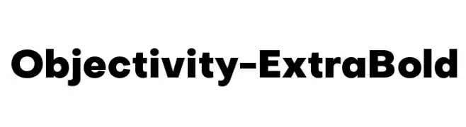 Objectivity-ExtraBold  Frei Schriftart Herunterladen