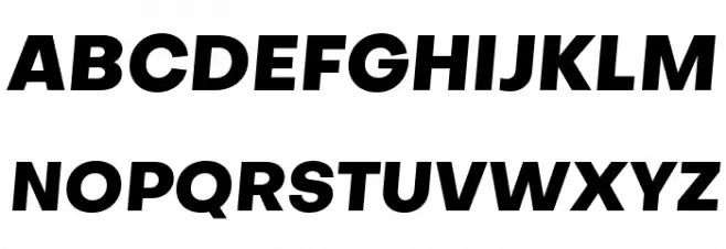 Objectivity-ExtraBoldSlanted フォント 大文字