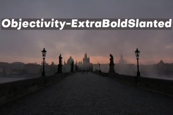 Objectivity-ExtraBoldSlanted Example 1