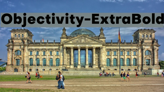 Objectivity-ExtraBold Font examples