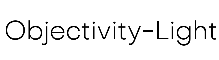 Objectivity-Light Font