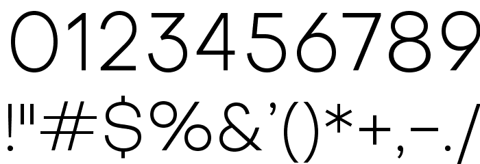 Objectivity-Light Font OTHER CHARS