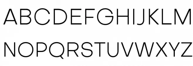 Objectivity-Light Schriftart Groß