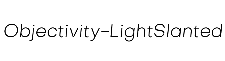 Objectivity-LightSlanted  font caratteri gratis
