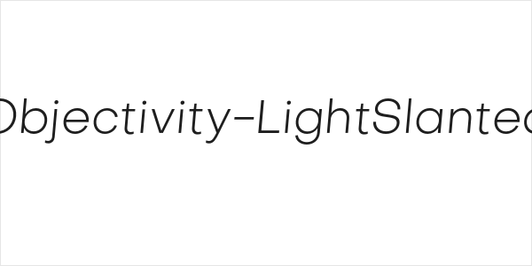Objectivity-LightSlanted Logo