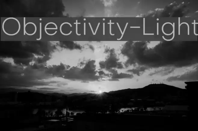 Objectivity-Light Font examples