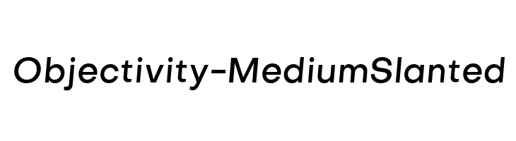 Objectivity-MediumSlanted  font caratteri gratis