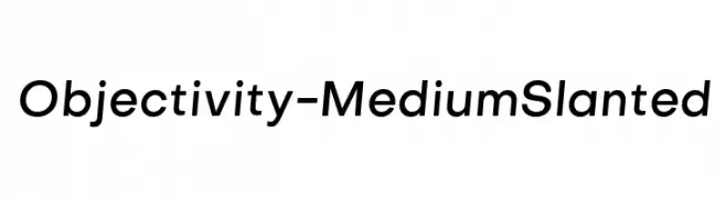 Objectivity-MediumSlanted  تنزيل الخطوط