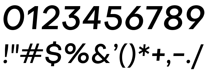 Objectivity-MediumSlanted Font OTHER CHARS