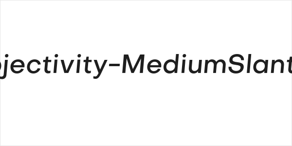 Objectivity-MediumSlanted Logo