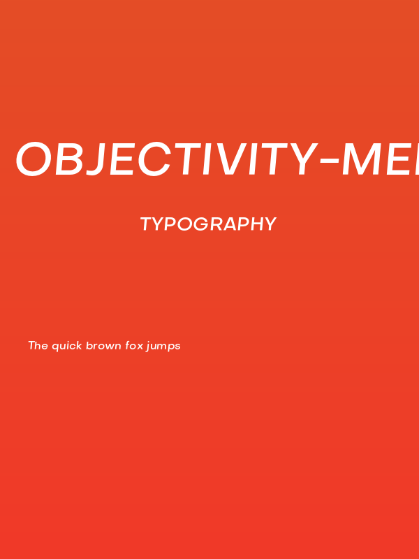 Objectivity-MediumSlanted Poster