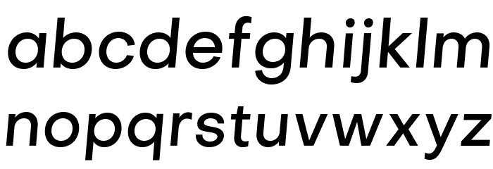 Objectivity-MediumSlanted Font LOWERCASE