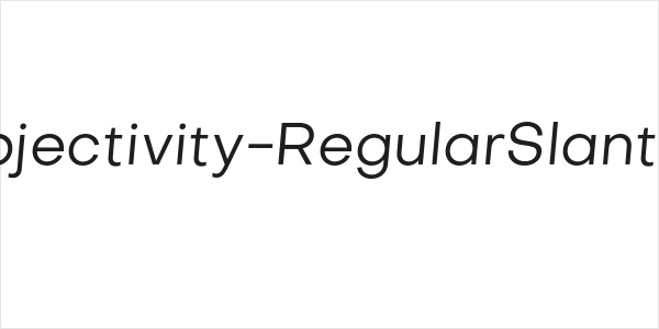 Objectivity-RegularSlanted Logo