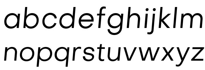 Objectivity-RegularSlanted Font LOWERCASE