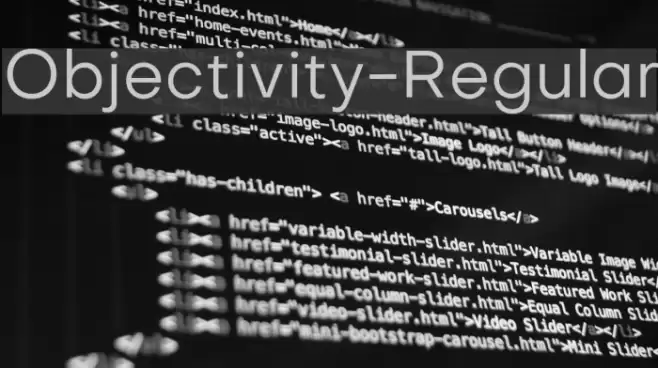 Objectivity-Regular Font examples