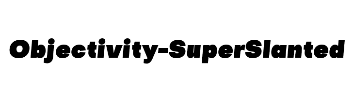 Objectivity-SuperSlanted  フリーフォントのダウンロード