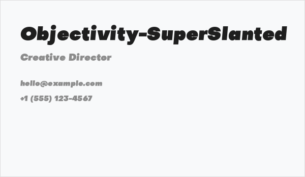 Objectivity-SuperSlanted Business Card