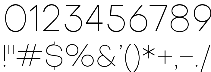Objectivity-Thin Font OTHER CHARS