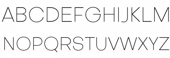 Objectivity-Thin Fuentes MAYÚSCULAS