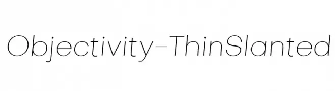 Objectivity-ThinSlanted  Frei Schriftart Herunterladen