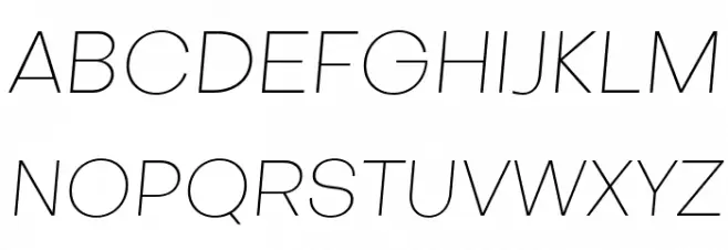 Objectivity-ThinSlanted Schriftart Groß