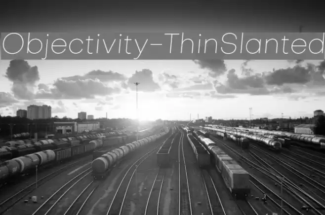 Objectivity-ThinSlanted Font examples