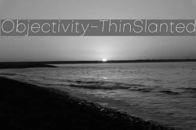 Objectivity-ThinSlanted Font examples