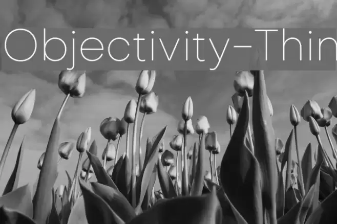 Objectivity-Thin Font examples